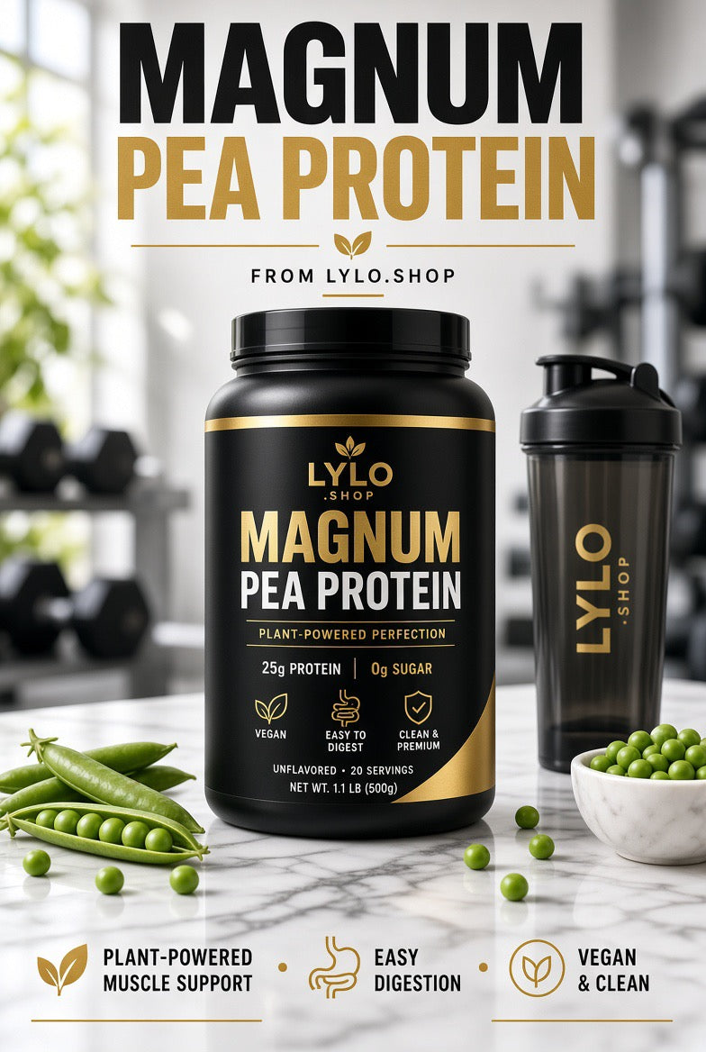 Magnum Pea Protein 500g – Plant-Based with Moringa, Flaxseed & Cinnamon