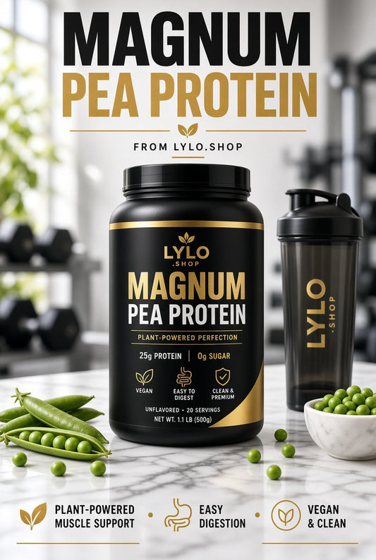 Magnum Pea Protein 500g – Plant-Based with Moringa, Flaxseed & Cinnamon