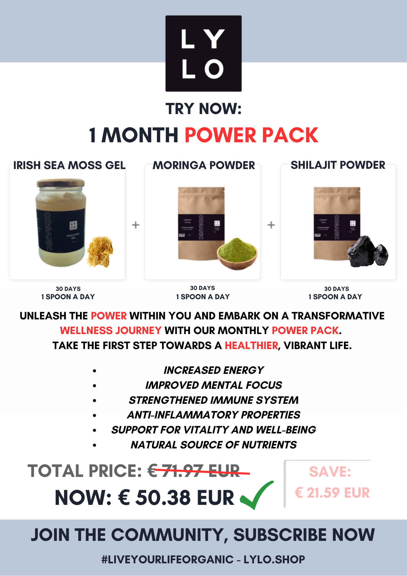 TRY 1 Month LYLO - Power Pack